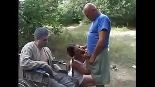Indian Dad and daughter at home garden