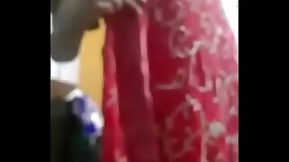 My wife stripping saree