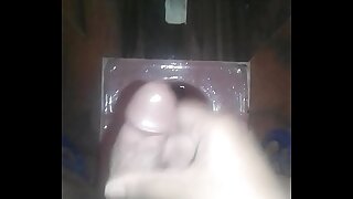 Fat Indian Boy masturbating in washroom and cums a huge load