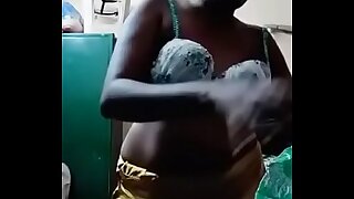 Swathi naidu showing her boobs while saree changing