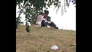 Indian lover kissing in park part 5