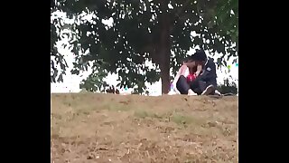 Indian lover kissing in park part 4