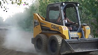 Sexy Indian Girl Driving Bobcat - Maya