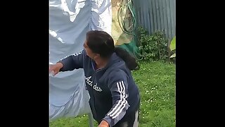 Desi doing Washing