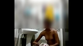 Slim indian girl bathing video