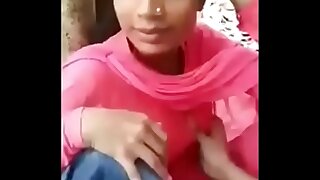 Desi Girl Boobs Press by Lover at Park