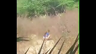 Desi pissing outdoors