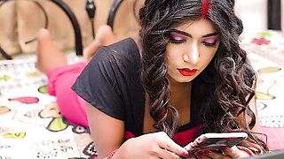 DESI Impure BHABI Craves Giant Schlong OF HER Laptop SERVICE Chiken