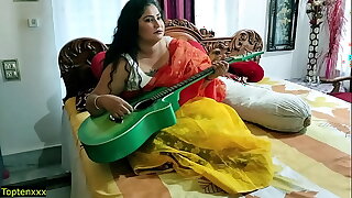 Beautiful Madam Hot Romantic sex with Student! With clear Hindi audio